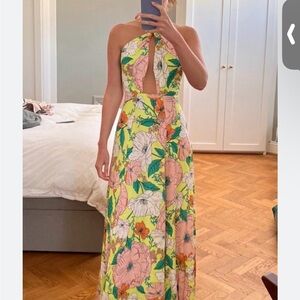 AFRM Floral Maxi Dress - Yellow, Pink, Green